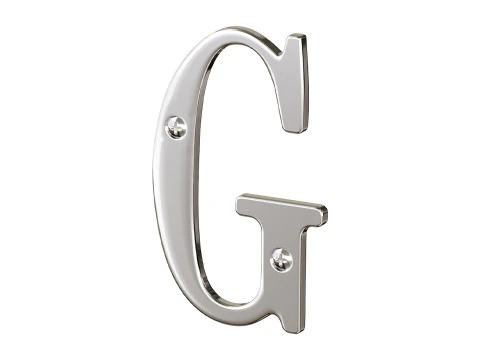 Letter G House Letters Solid Bright Brass 3D Model
