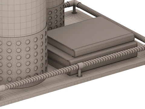 Mimosa Large Moka Giobagnara 3D Model