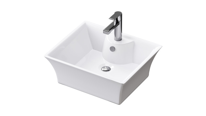 Square Countertop Vessel Bathroom Sink Modello 3D .c4d .max .obj .3ds .fbx .stl .blend 