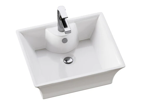 Square Countertop Vessel Bathroom Sink 3D Model