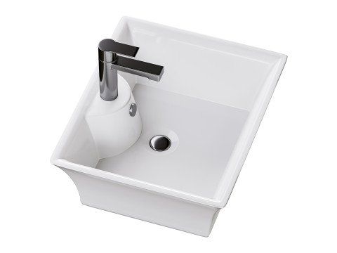Square Countertop Vessel Bathroom Sink Modello 3D