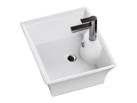Square Countertop Vessel Bathroom Sink Modello 3D