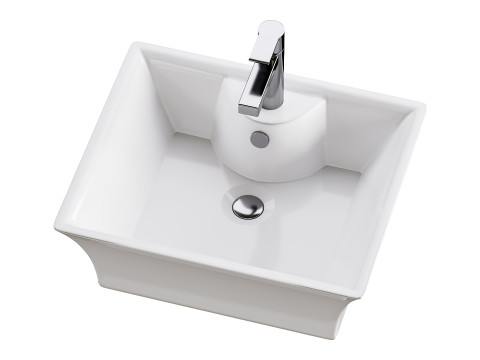 Square Countertop Vessel Bathroom Sink Modello 3D
