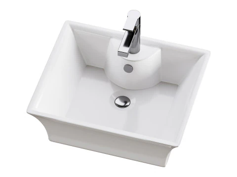 Square Countertop Vessel Bathroom Sink 3D Model