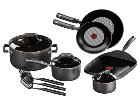Tfal Signature Nonstick Cookware Set 3D Model