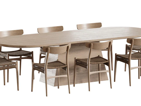 Dining table LONGRICH 3D Model