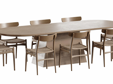 Dining table LONGRICH Model 3D