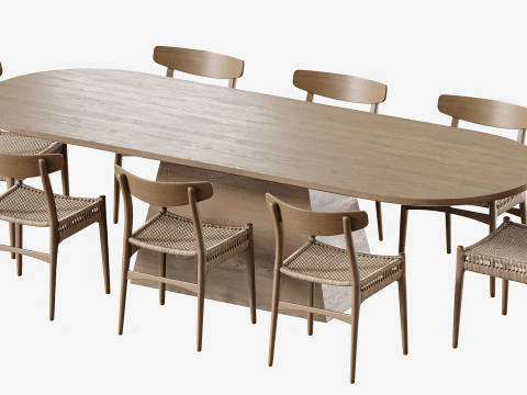 Dining table LONGRICH 3D Model