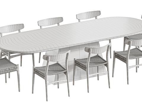 Dining table LONGRICH Model 3D