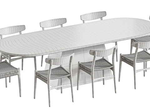 Dining table LONGRICH 3D Model