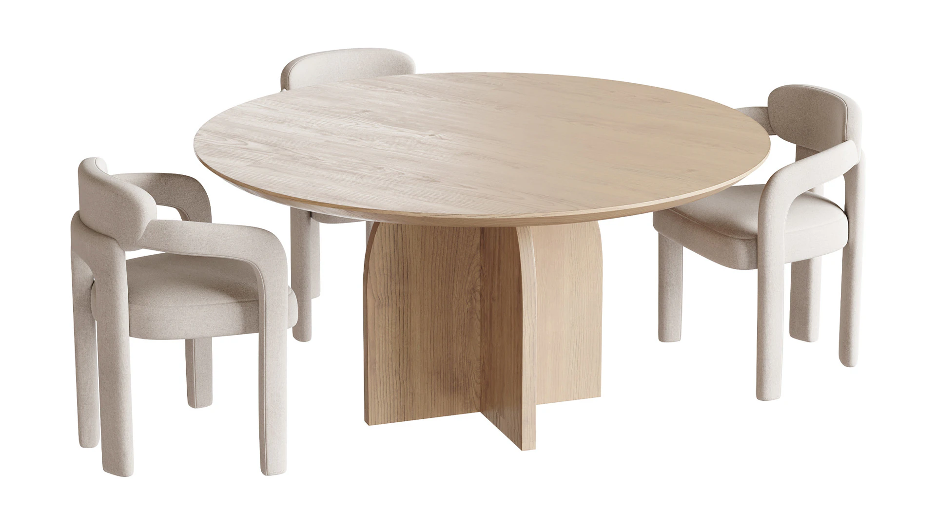 Dining table MAURICE 3D Model .c4d .max .obj .3ds .fbx .stl .blend 