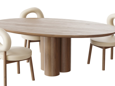 Dining table MELTON 3D Model