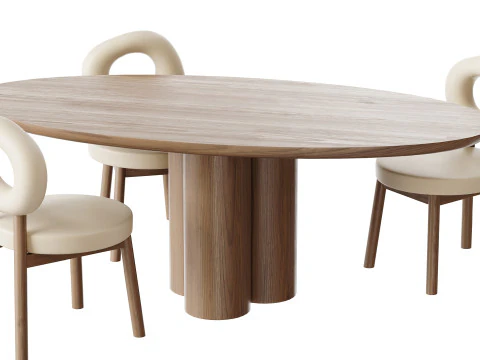 Dining table MELTON 3D Model