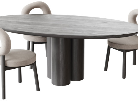 Dining table MELTON 3D Model