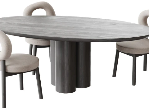 Dining table MELTON 3D Model