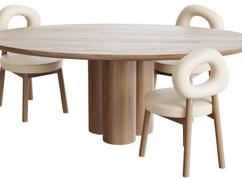 Dining table MELTON 3D Model