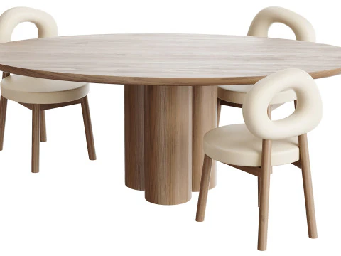 Dining table MELTON 3D Model