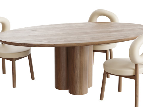 Dining table MELTON 3D Model