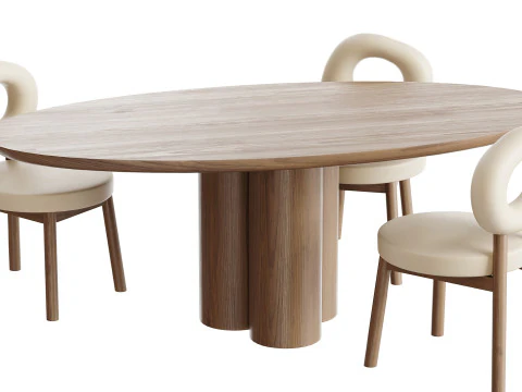 Dining table MELTON 3D Model