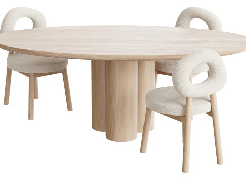 Dining table MELTON 3D Model