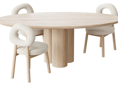 Dining table MELTON 3D Model