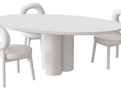 Dining table MELTON 3D Model