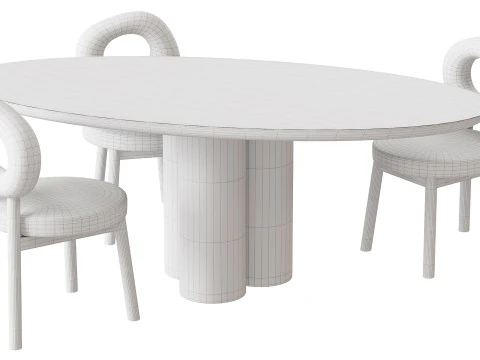 Dining table MELTON 3D Model