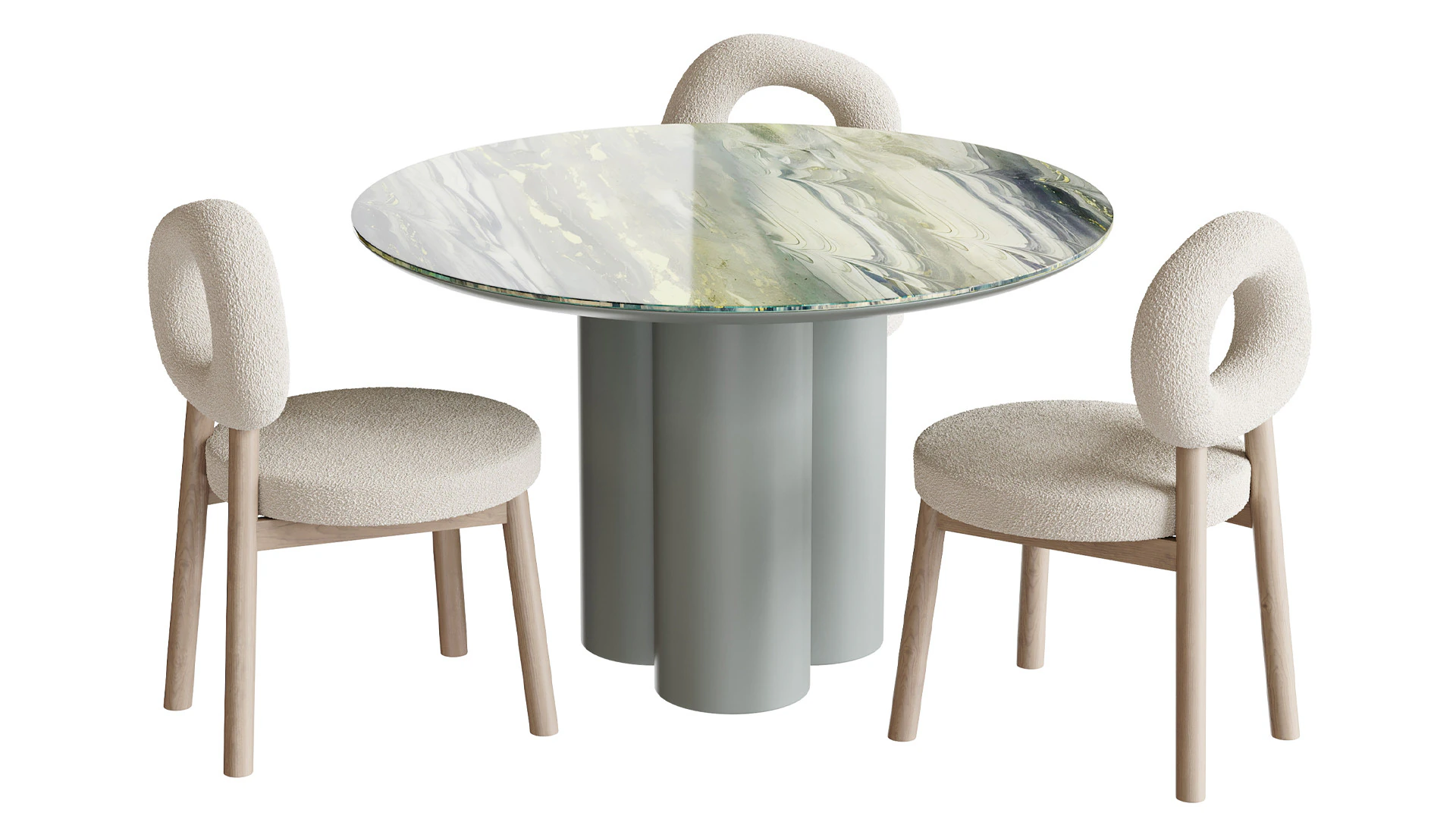 Dining table SOLFORD 2 3D Model .c4d .max .obj .3ds .fbx .stl .blend 