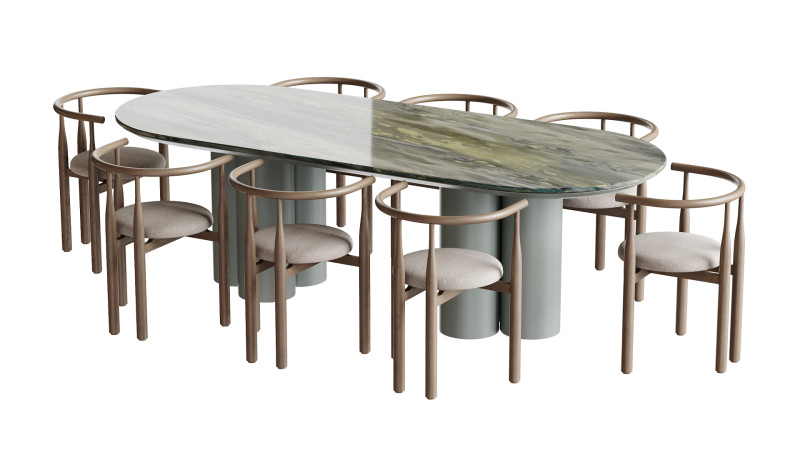 Dining table TOWNSVILLE 2 3D Model .c4d .max .obj .3ds .fbx .stl .blend