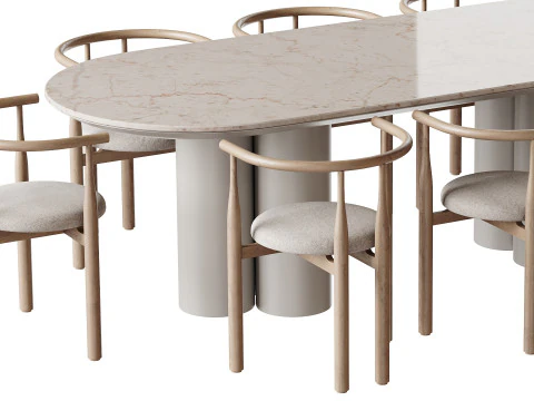 Tavolo da pranzo TOWNSVILLE 2 Modello 3D