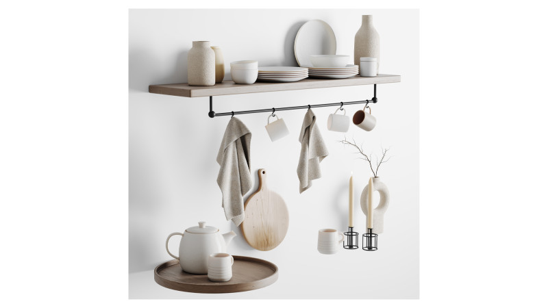 DISH SET 3D Model .c4d .max .obj .3ds .fbx .stl .blend