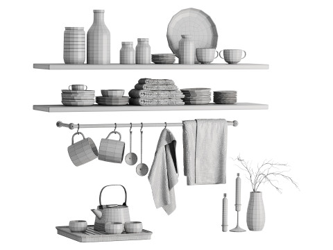 Dish set 9 3D 模型