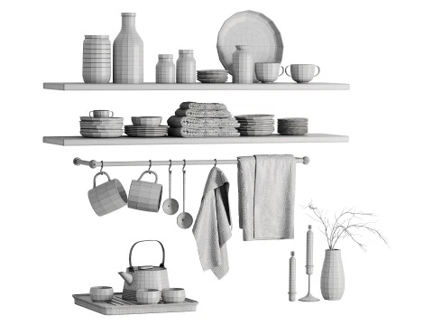 Dish set 9 3D Model