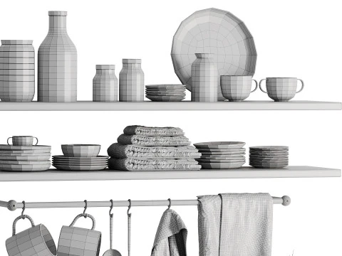 Dish set 9 3D Model