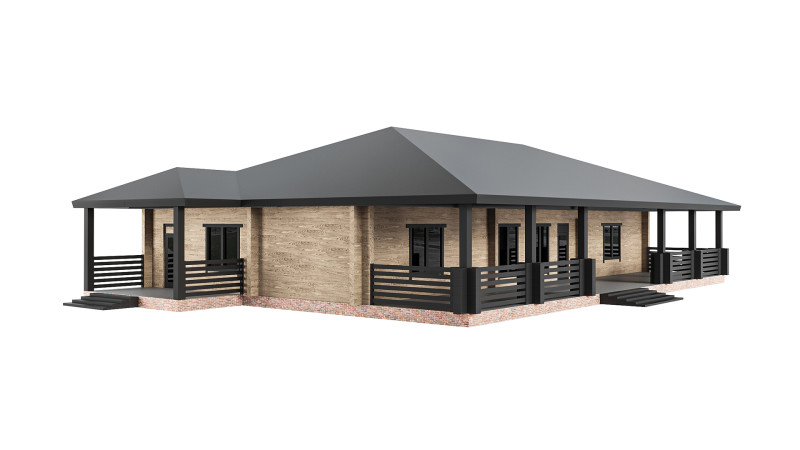 Home Design 27 For Exterior 3D Модель .c4d .max .obj .3ds .fbx .stl .blend