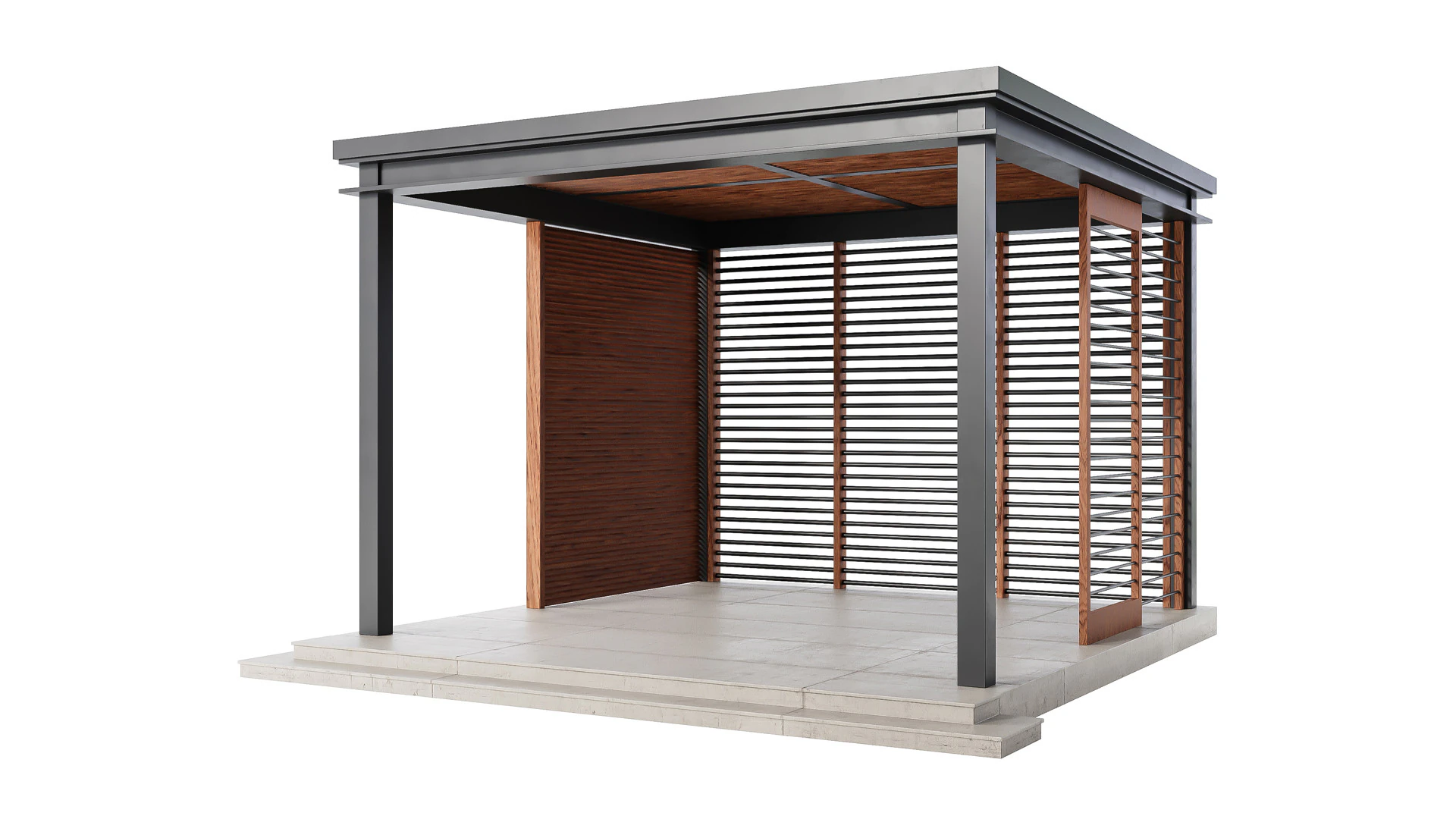 Struttura del salotto da giardino Modello 3D .c4d .max .obj .3ds .fbx .stl .blend