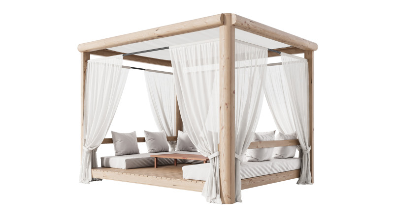 Garden Lounge Structure 03 3D 模型 .c4d .max .obj .3ds .fbx .stl .blend 