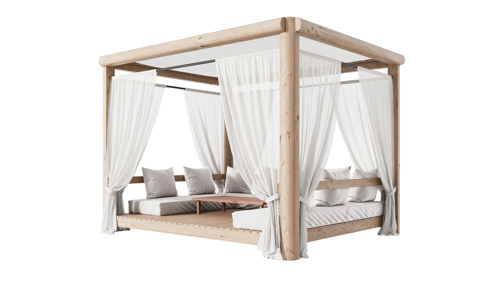 Garden Lounge Structure 03 3D Model .c4d .max .obj .3ds .fbx .stl .blend 
