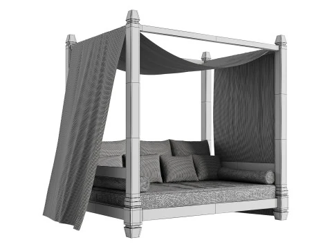 Garden Lounge Structure 04 3D Model