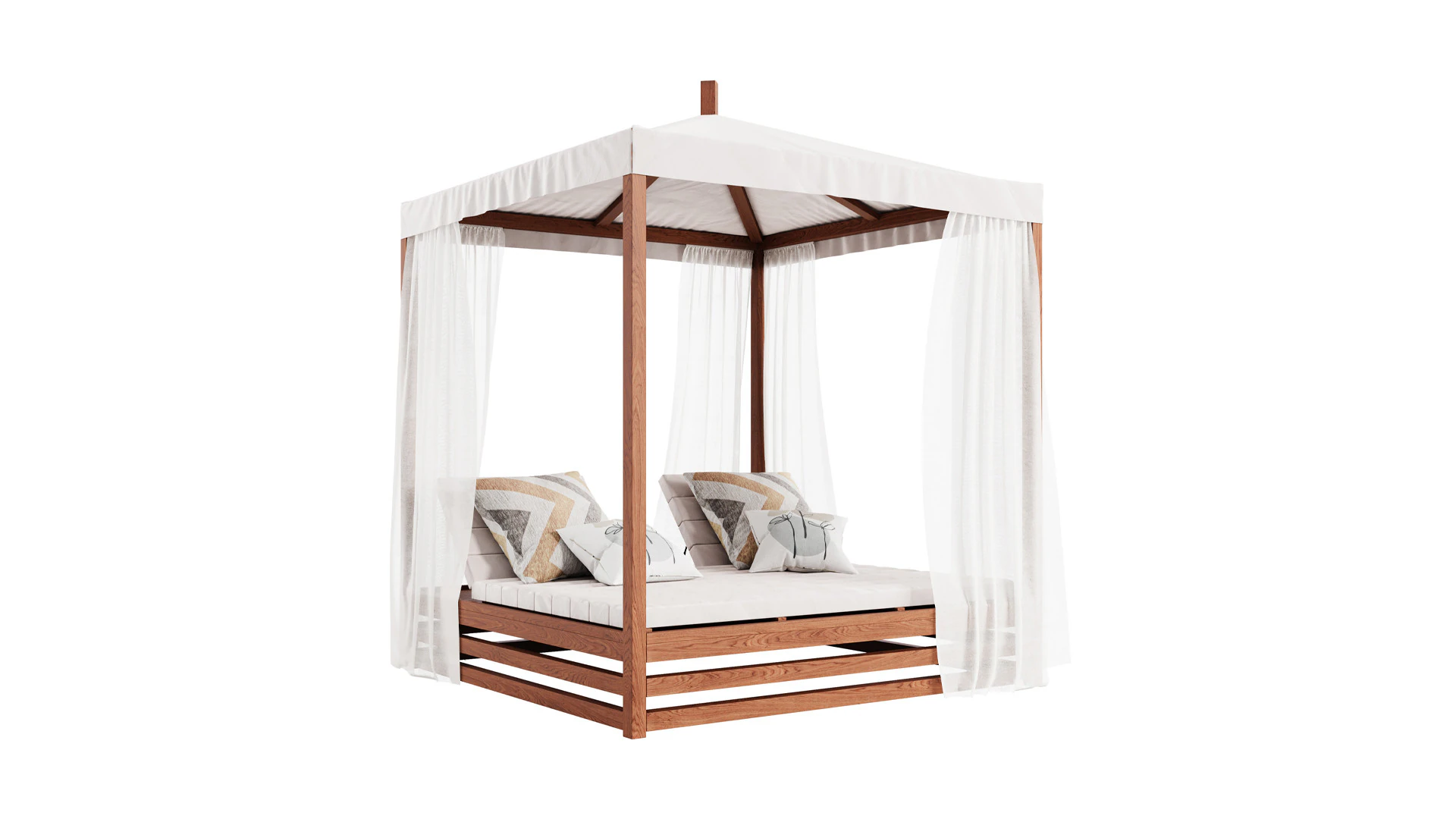 Garden Lounge Structure 05 3D Model .c4d .max .obj .3ds .fbx .stl .blend 