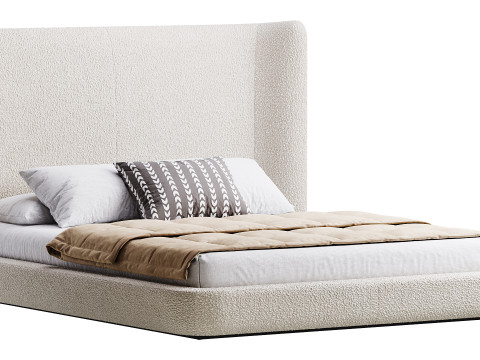 Grey Midnight bed Model 3D