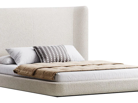 Letto Midnight grigio Modello 3D