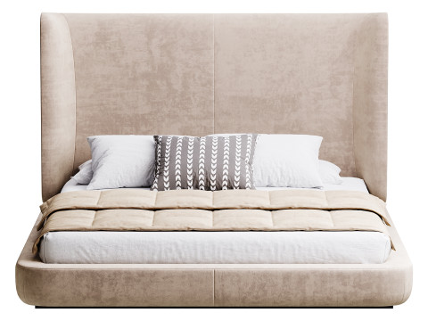 Grey Midnight bed Model 3D