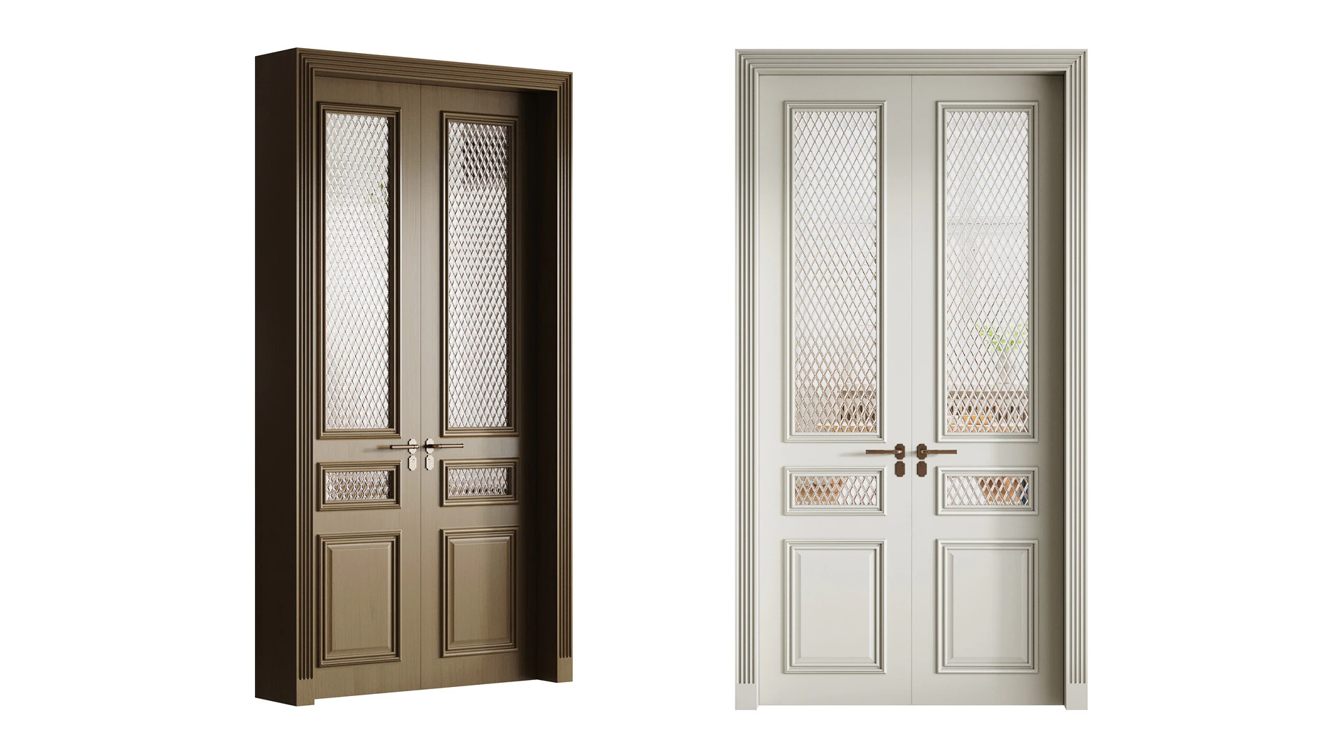 Classic interior door 28 3D Model .c4d .max .obj .3ds .fbx .stl .blend
