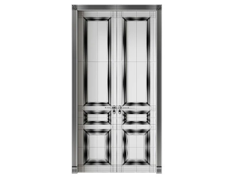 Classic interior door 28 3D Model