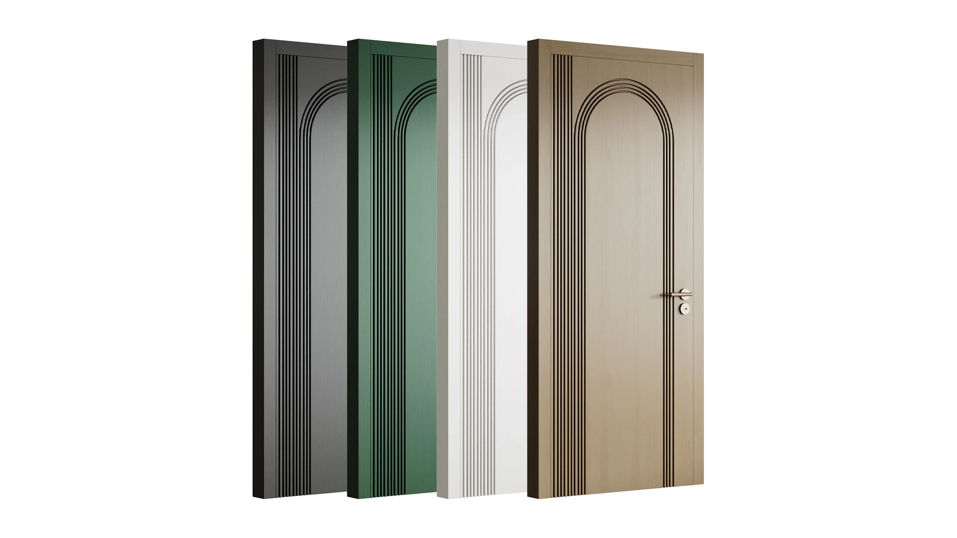 Color Interior Door 27 3D Model .c4d .max .obj .3ds .fbx .stl .blend