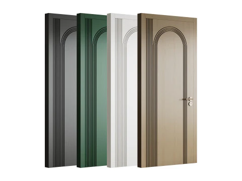 Kolorowe drzwi wewnętrzne 27 Model 3D