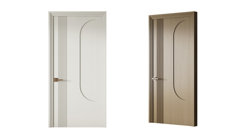 Elegant Modern Flush Door 20 3D Модель .c4d .max .obj .3ds .fbx .stl .blend