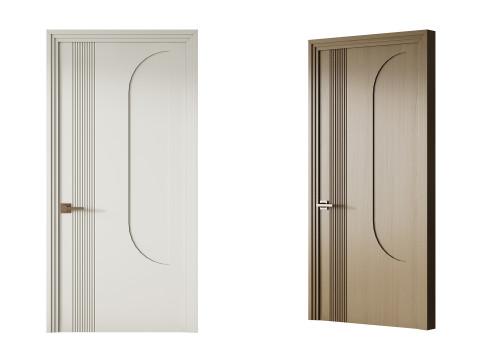 Elegant Modern Flush Door 20 Modèle 3D
