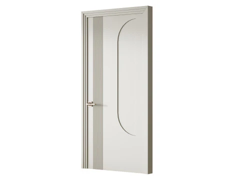 Elegant Modern Flush Door 20 3D Model